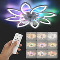 RGBCW Deckenventilator Beleuchtung Fernbedienung LED Deckenlampe Schlafzimmer DE