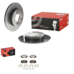 brembo BREMSSCHEIBEN 264mm+ XTRA BELÄGE HINTEN passend für OPEL ASTRA H ZAFIRA BHA 264x10mm / NUR für KFZ mit 5-Loch-Felge