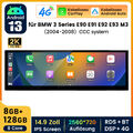 14,9" Android Autoradio 8-Kern 4G LTE GPS DSP Für BMW E90 E91 E92 E93 CCC 8+128G