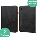 Hülle für Samsung Galaxy Tab S9  + 9H Hartglas Schutzglas Panzerfolie Klapp ✅