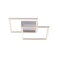 Deckenleuchte Designleuchte Deckenlampe LED Quadrat verstellbar stahlfarben