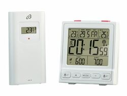 Funk Wetterstation Funksensor Innen/Außen Temperaturanzeige Datum und Wochentag 