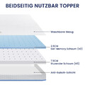 Bedstory Matratze Topper Kaltschaum Gel Memory Foam Auflage 90 140 160 180 H2 H3