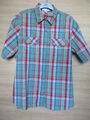 Peter Hahn LADY H Bluse Hemd Gr.44 Damen 100% Baumwolle kurzarm kariert