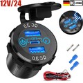 Zigarettenanzünder Dual USB Auto Ladegerät KFZ LKW Auto Ladeadapter Handy
