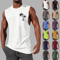 Herren Printed Tank Top Muskelshirt Achselhemd Ärmellos Unterhemd Trägershirt DE