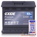 EXIDE AUTOBATTERIE 12V 53Ah STARTERBATTERIE 540A INKL LIQUI MOLY BATTERIEPOLFETT