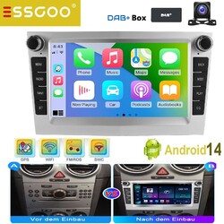 DAB+KAM Für Opel Astra H Corsa C D Meriva Zafira A B Autoradio Android14 GPS 32G
