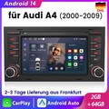 Android14 Carplay Autoradio GPS WIFI Navi DAB Für Audi A4 S4 RS4 B6 B7 2000-2009
