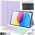 Für iPad 7/8/9/10th Pro 11 Air 6 5 4th 360° Hülle mit Beleuchtete Tastatur Maus