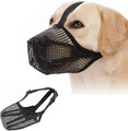 Maulkorb für mittlere und große Hunde, Schwarz, Mesh, verstellbar, atmungsaktiv