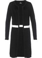 Lange Strickjacke Gr. 40/42 Schwarz Weiß Damen Cardigan Strick-Jacke Neu*