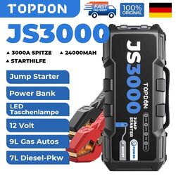 TOPDON JS3000 Auto KFZ Starthilfe Jump Starter 24000mAh 3000A Booster Powerbank⭐⭐⭐⭐⭐ 10000+ Verkauft✅100 Reale Kapazität✅45 Jumps