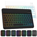 QWERTZ Bluetooth-Tastatur Beleuchtet für iPad Pro Android Windows Layout Deutsch