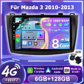DAB+ Für Mazda 3 2010-2013 Kamera ANDROID 14 AUTORADIO GPS WIFI QLED 6+128GB AHD