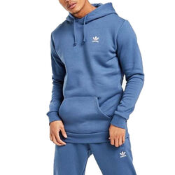 Adidas Hoodie Herren Originals Kleeblatt Essential Kapuzenpullover Sweatshirt blau S