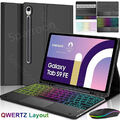 Hülle mit Tastatur Maus Für Samsung Galaxy Tab S10 S9 FE 10,9" S9 S8 S7 11 Zoll