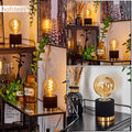 Schlaf Wohn Zimmer Lampe 2er Set schwarz/Gold Schalter Nacht Tisch Leuchten Samt