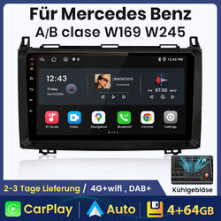 64GB Android 12 Autoradio DAB GPS Navi 4G Für Mercedes B-Klasse W245 Viano Vito