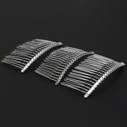  TINKSKY 3 Stück 7,8 cm 20 Zähne Phantasie DIY Metalldraht Haarspange Kämme