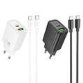 20W Dual Port Netzteil Schnell Lade Kabel Typ-C Ladegerät USB-C PD USB-A QC 3.0