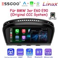 8,8 Zoll Linux CarPlay für BMW E60 E61 E90 E91 CCC Android Auto Autoradio EQ KAM