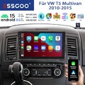Für VW T5 Multivan 2010-2015 Autoradio 2+64GB Android 15 Carplay GPS RDS Kamera+