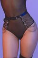 Erotik Bondage SM Ledergeschirr Harness Kette Nieten Sexy Unterteil Hose
