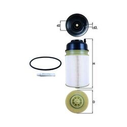 1x Kraftstofffilter MAHLE KX 406D passend für MERCEDES-BENZ