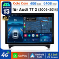 13.1''Für Audi TT 8J 2006-2014 Android 13 Carplay Autoradio GPS NAVI BT WIFI SWC