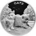 Fiji Cats Silber 2024 50 Cents Katze 1 Oz Stempelglanz St BU PL Ausgabe 3