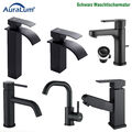  Bad Waschtischarmatur Waschbecken Wasserhahn Badarmatur Mischbatterie Schwarz 