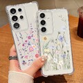 Blumen Handyhülle Für Samsung S25 FE Edge S24 Ultra S23 A56 A16 A15 A35 A17 Case