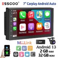 2+32G 7" 2 DIN Android 13 Kamera Carplay DAB+ Autoradio NAVI RDS SWC BT WIFI USB