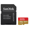 SanDisk 512GB Extreme Micro SDXC Karte + SD Adapter, V30 UHS-I U3 A2