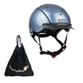 Kinder Reithelm CHOICE TURNIER Casco blaugrau glanz inkl. RL24 Schutzbeutel 