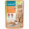 ZooRoyal Katzen Genuss Pastete Mit Hühnchen, Kalb und Julienne Karo 12x85g 