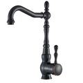 Schwarz Antikes Retro Einhebelmischer Bad Wasserhahn Waschtisch Armatur mit 3...