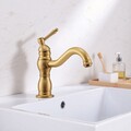 Retro Wasserhahn Bad Messing Waschbeckenarmatur 360° Drehbar Waschtischarmatur