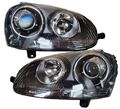 Klarglas Scheinwerfer für VW Golf 5 V 03-09 schwarz Xenon Look links rechts H7