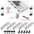 Solarmodule PV Halterung Trapezblech Flachdach Befestigungsschiene Alu Montage