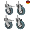 4X Lenkrollen Set für Werkbank Schwerlastrollen Möbel Transportrollen Laufrollen