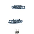 Halogen Scheinwerfer Set H4 für Mitsubishi Colt V inklusive Lampen