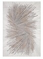 Teppich Maschinenwebteppich Kurzflorteppich Polypropylen Grau Braun 200 x 290 cm