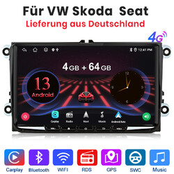 9" Autoradio Android13 Carplay 4G LTE 2Din GPS Navi FM RDS für VW Golf Passat DE