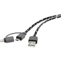 Renkforce USB-Kabel  USB 2.0 USB-A Stecker, USB-Micro-B Stecker, Apple Lightn...