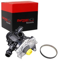 METZGER Wasserpumpe MIT RIEMEN MIT THERMOSTAT passend für AUDI A6 A7 Q3 TT