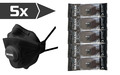 5xFFP2 iMASK Atemschutzmaske Mundschutz mit Ventil Rauch- und Nebelschutz black