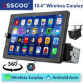 Autoradio Wireless Carplay Android Auto 1 DIN 10,4''Bluetooth USB AUX TF Camera