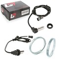 2x ABS-Sensor und ABS-Ring Set Hinterachse links rechts 45 Zähne für Audi A4 B5